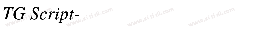 TG Script字体转换